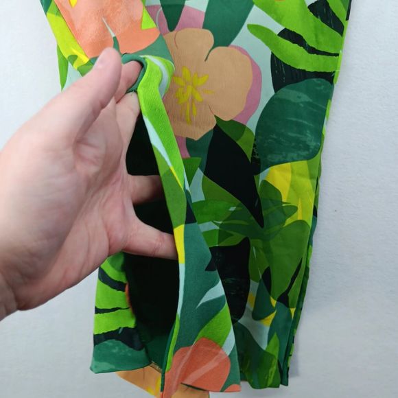 NWOT Eliane Rose Womens Tropical Summer Print Tunic Tank SZ S Side Slits Lined - Picture 15 of 16